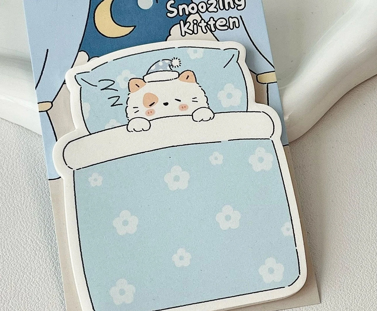 Cute Cat Shaped Sticky Notes – Fun Memo Pads, 30 Sheets Shaped Sticky Notes Babs A