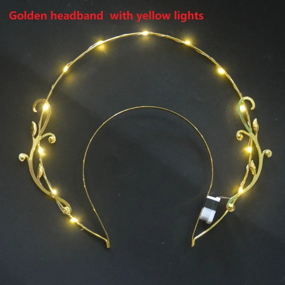 10-Pack LED Flashing Halo Crown Headbands – Mixed Colors LED Crown Headband Babs 1