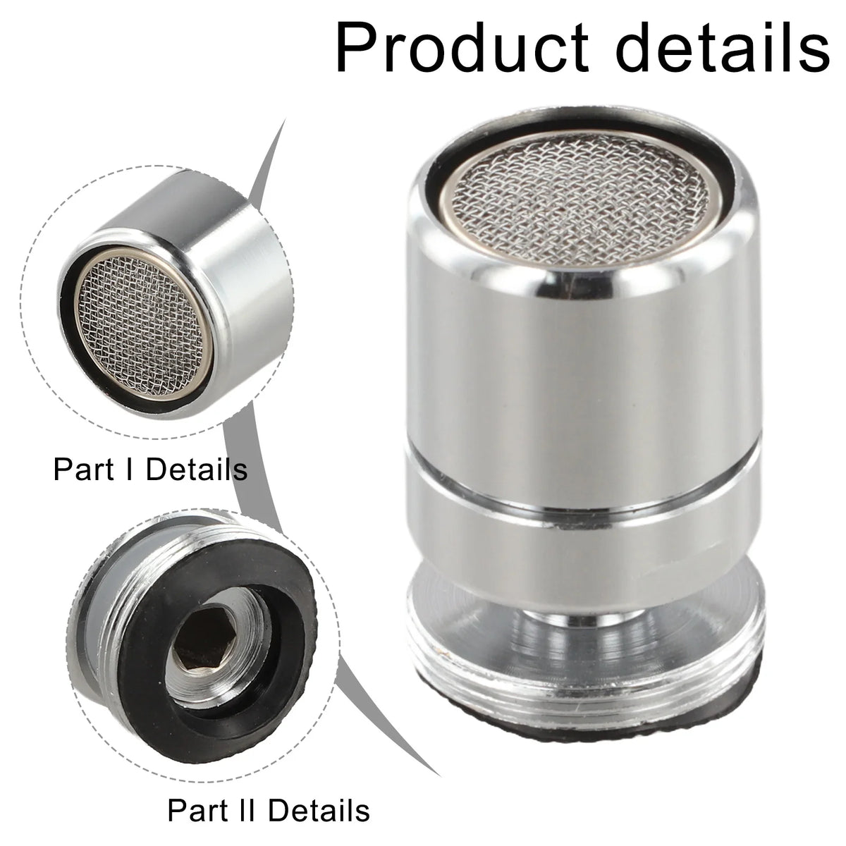 Chrome 360° Rotating Faucet Aerator – Kitchen & Bathroom Faucet Aerator Babs