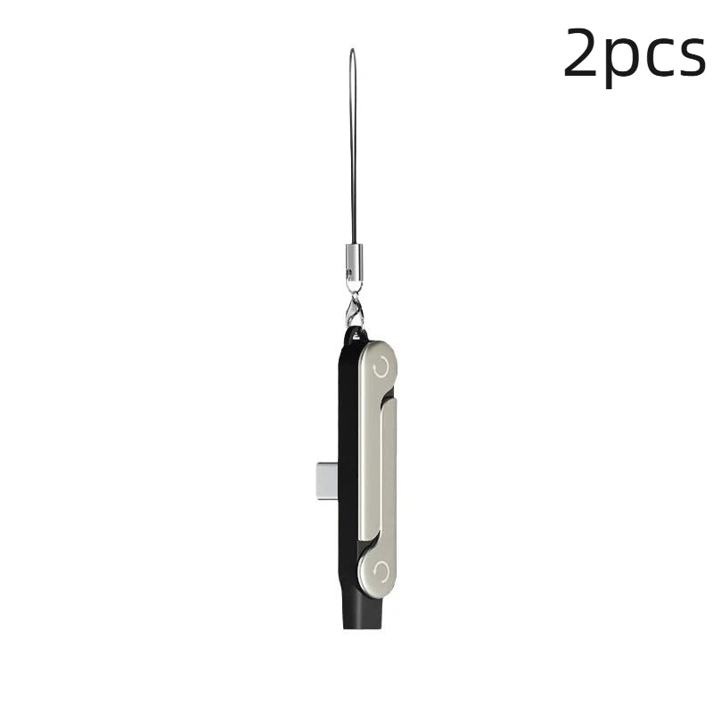 USB Type-C 240W Fast Charging Adapter & Foldable Phone Stand Charging Adapter Stand Babs 2pcs Black