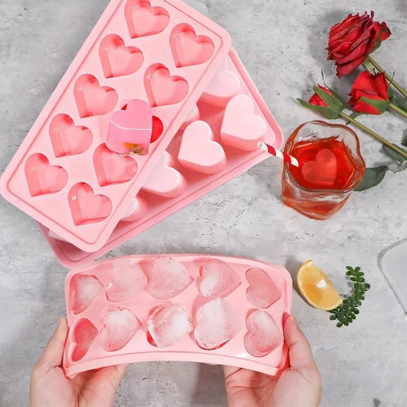 Heart-Shaped Silicone Ice Cube Mold – 10-Cavity DIY Tray Silicone Ice Mold Babs
