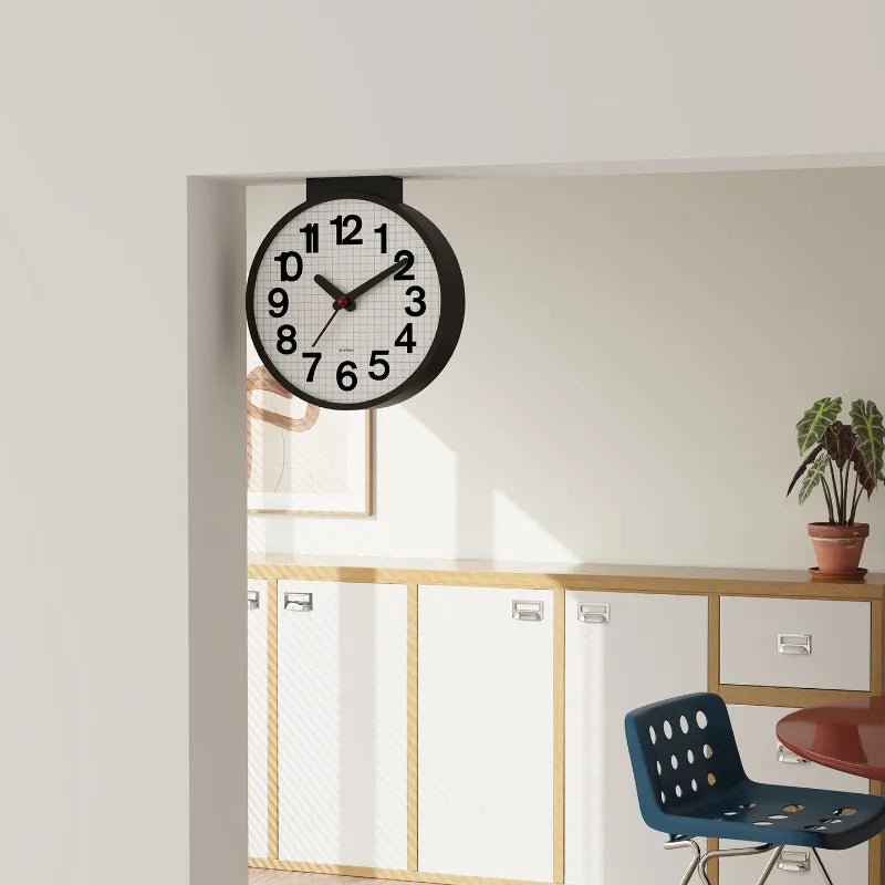 Double-Sided Corner Wall Clock – Silent Modern Acrylic Wall Clock Babs