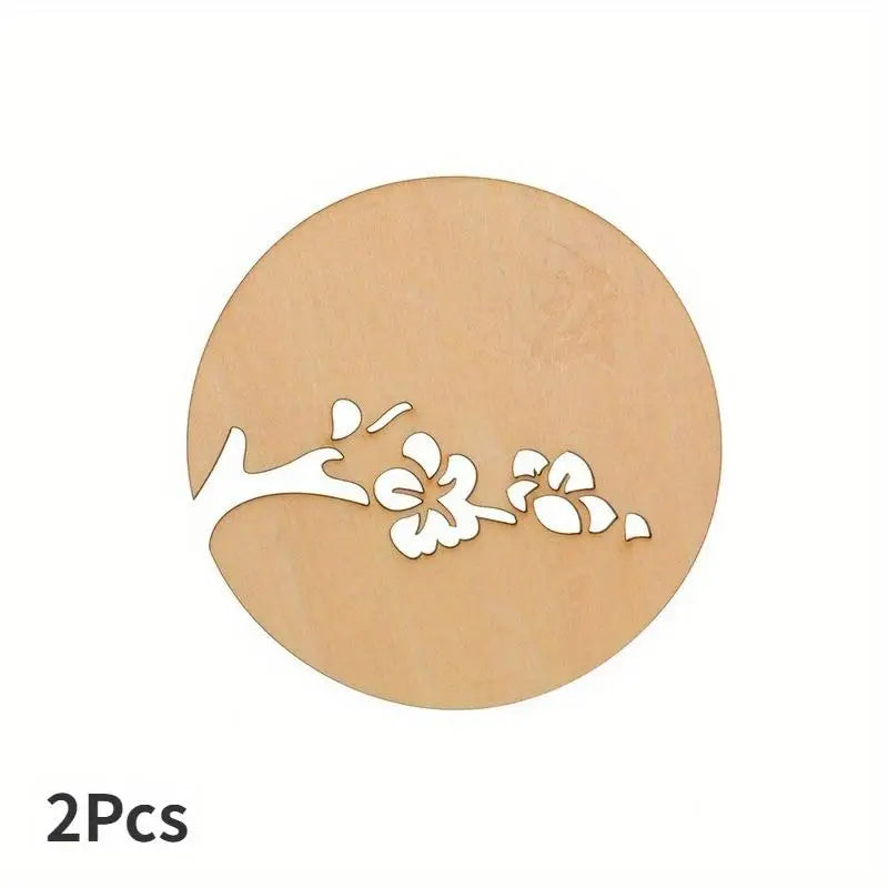 Chinese Floral Wooden Carved Coasters – Orchid, Bamboo, Chrysanthemum Wooden Cup Coasters Babs plum-2pcs