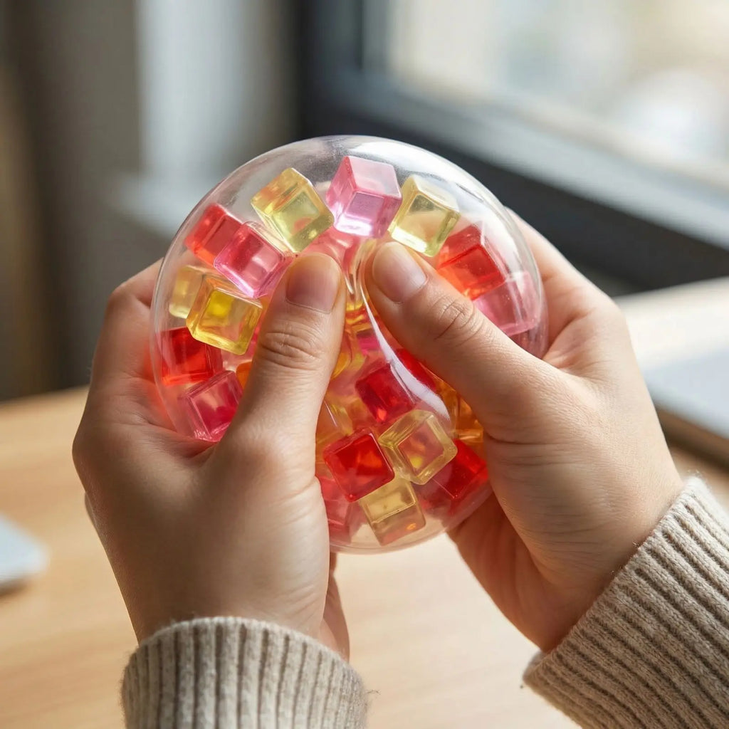 Squishy Ice Bead Sensory Fidget Ball – Soft Squeeze Toy Sensory Fidget Toy Babs