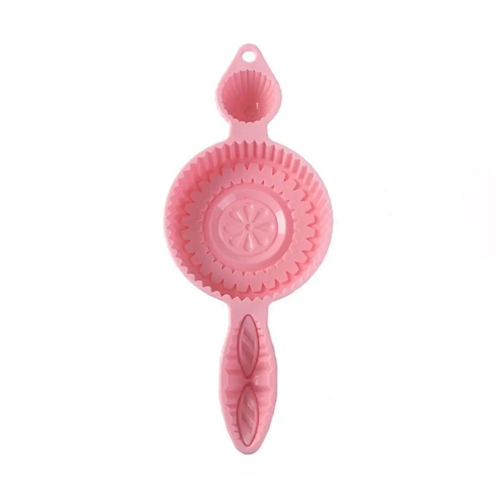 Hand Press Mooncake & Cookie Mold – Non-Stick DIY Baking Tool Baking Mold Babs pink-L