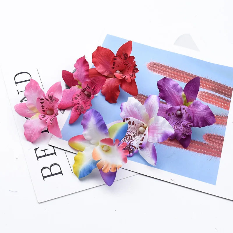 10/20pcs Silk Butterfly Orchid Artificial Flowers – Wedding Decor Artificial Silk Flowers Babs