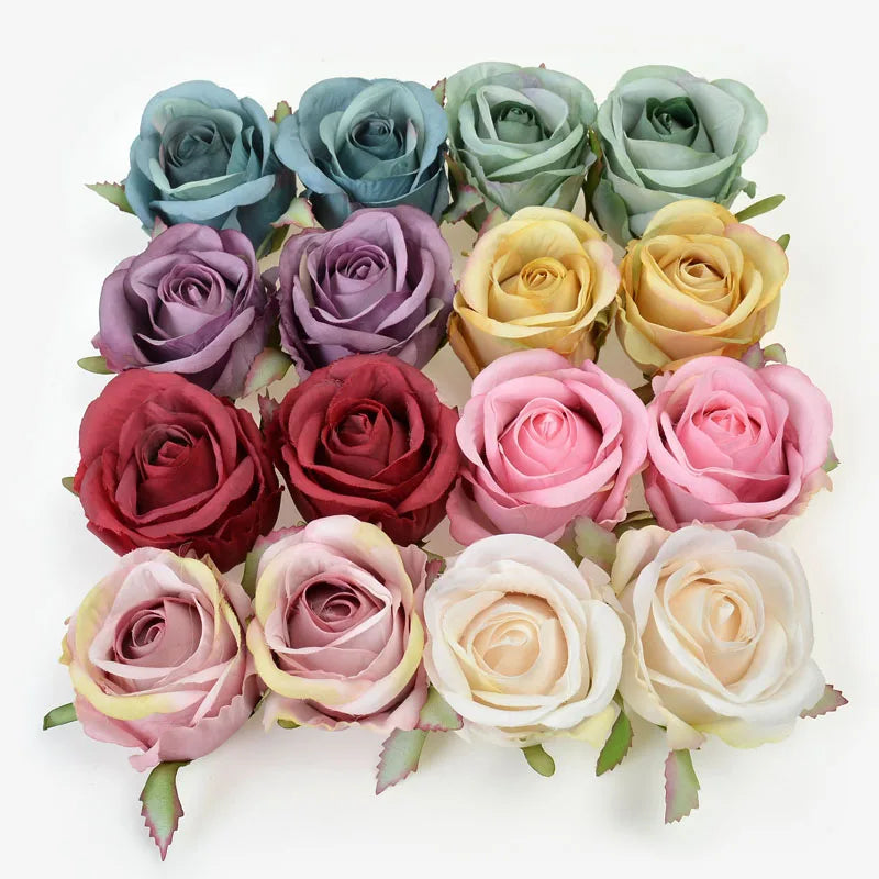 Silk Rose Heads 3/5Pcs – Artificial Flowers for Wedding Decor Artificial Silk Flowers Babs