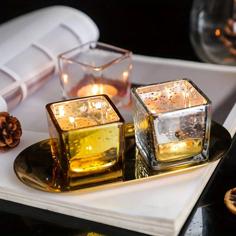 Square Glass Candle Holder – Home, Dining & Event Décor Glass Candle Holder Babs