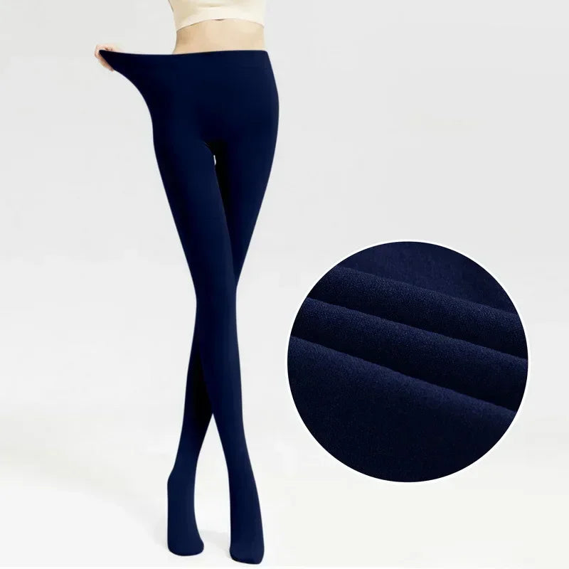 Women's Plush Lined Thermal Velvet Tights – Warm Winter Leggings Thermal Velvet Tights Babs Navy-All Inclusive 10Pairs
