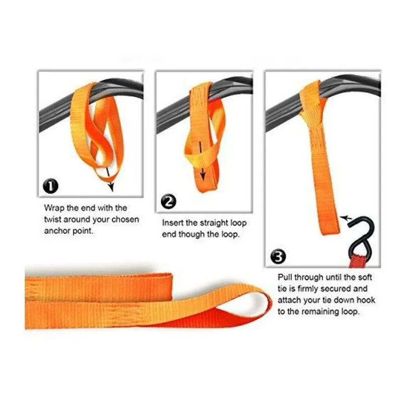 Soft Loop Tie Down Straps – ATV, Motorcycle & Dirt Bike Tie Down Straps Babs