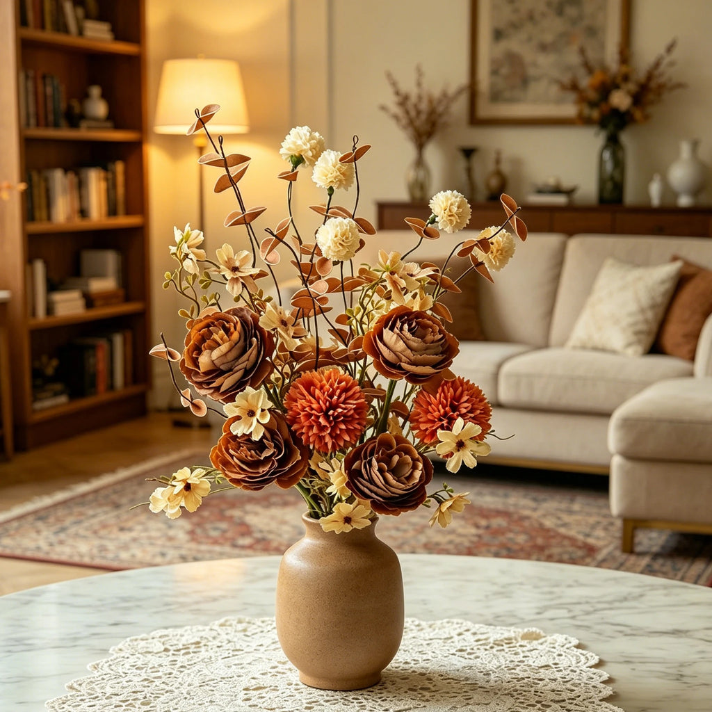 Silk Rose Artificial Flowers – Wedding & Home Décor Bouquet Artificial Flower Bouquet Babs