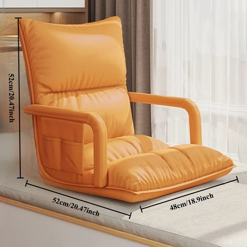 Nordic Folding Single Armchair – Modern Lazy Sofa for Living Room Folding Armchair Babs Orange