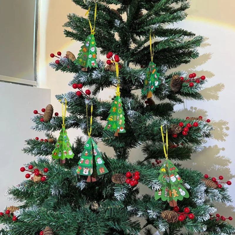 3D Christmas Tree DIY Craft Kit – Ornaments & Card Stickers DIY Craft Kit Babs