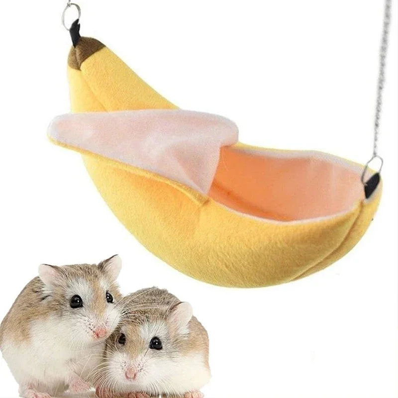 Banana Hammock Bed for Hamsters, Sugar Gliders & Small Pets Small Pet Hammock Bed Babs