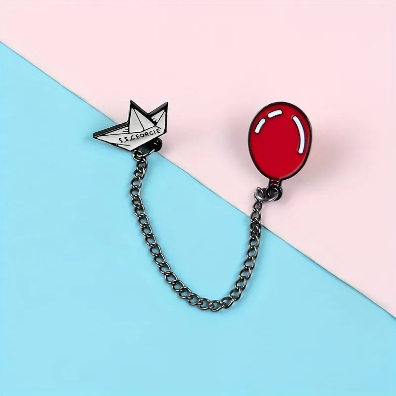 Red Balloon Cartoon Alloy Brooch – Cute Gift Accessory Fashion Brooch Pin Babs