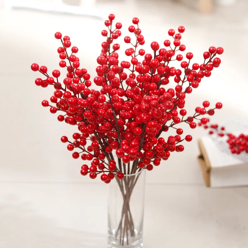 Artificial Red Berry Branches – Christmas & Wedding Decor Artificial Berry Branches Babs