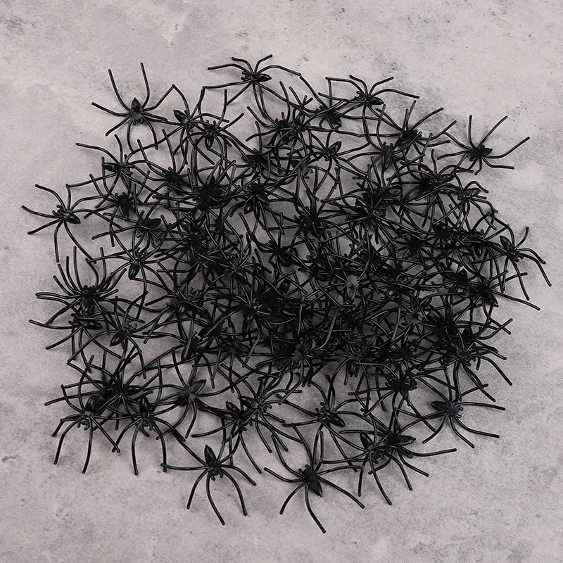 50-100Pcs Glow-in-Dark Halloween Spider Decorations & Props Halloween Decoration Props Babs Black 50Pcs