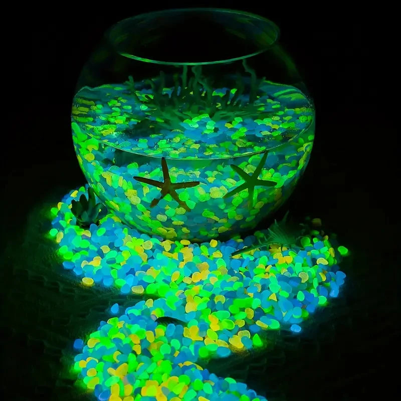 10,000 Pcs Luminous Fluorescent Sand Stones – Garden & Aquarium Decorative Luminous Stones Babs
