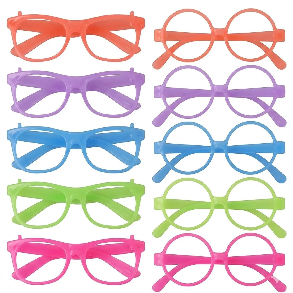 Glow in the Dark UV Neon Party Glasses – 5 to 50 Packs Neon Party Glasses Babs mix 40 Packs