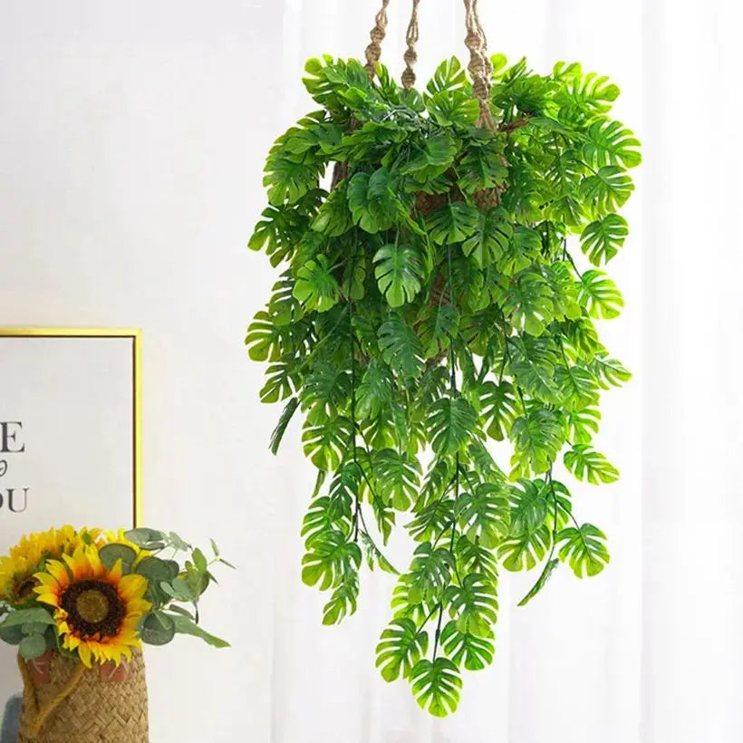Artificial Turtle Leaf Vine Rattan – UV-Proof Wedding & Garden Decor Artificial Plant Vine Babs