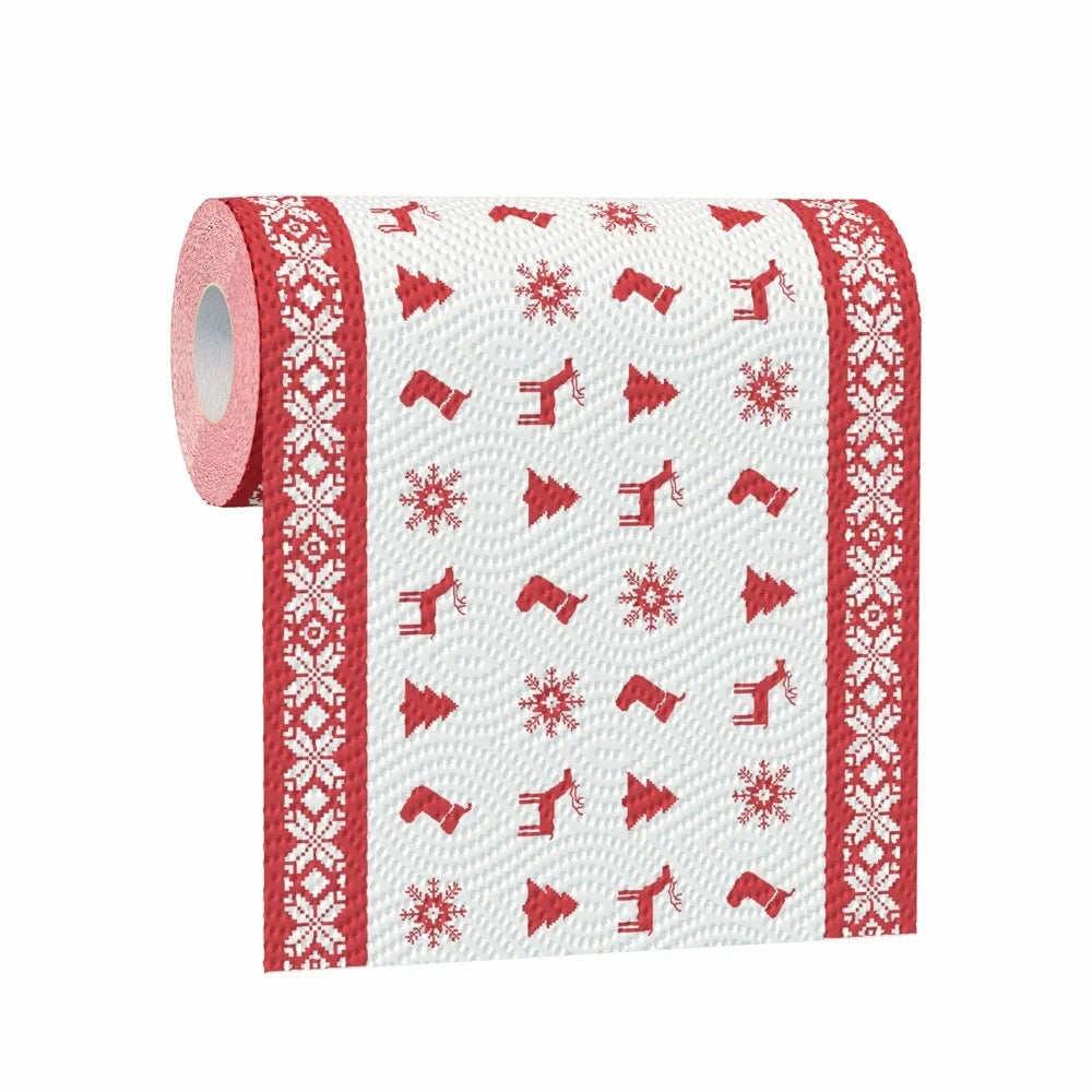 Christmas Paper Towels – Holiday Print Disposable Rolls, 48 Sheets Holiday Paper Towels Babs Red Christmas