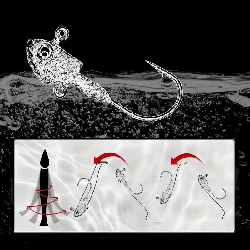 5-Pack T-Tail Soft Fishing Lures – Long Cast Swimbait Set Soft Fishing Lure Babs