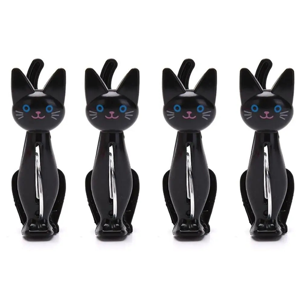 Cat Clothes Pegs – Quilt, Towel & Sheet Clips, 4 Pack Clothes Clips Babs Black
