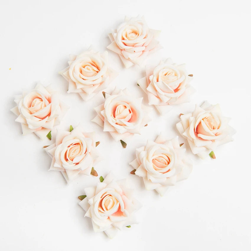 Silk Rose Artificial Flowers Wedding & Home Decor – 5/10 Pcs Artificial Silk Roses Babs Color 12 5 pcs