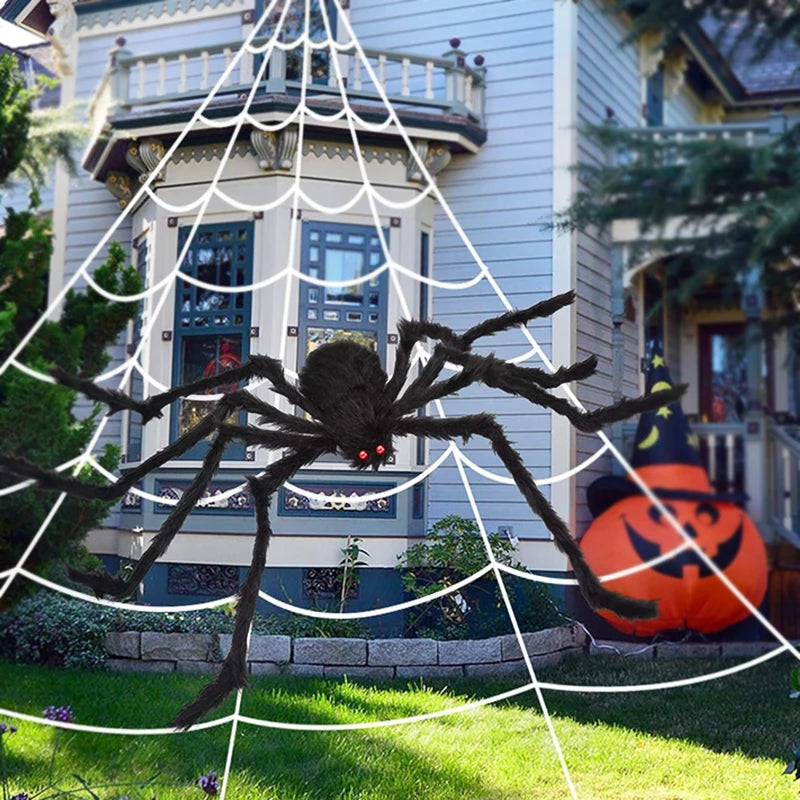 49-Inch Giant Halloween Spider Prop – Indoor & Outdoor Decor Halloween Spider Prop Babs