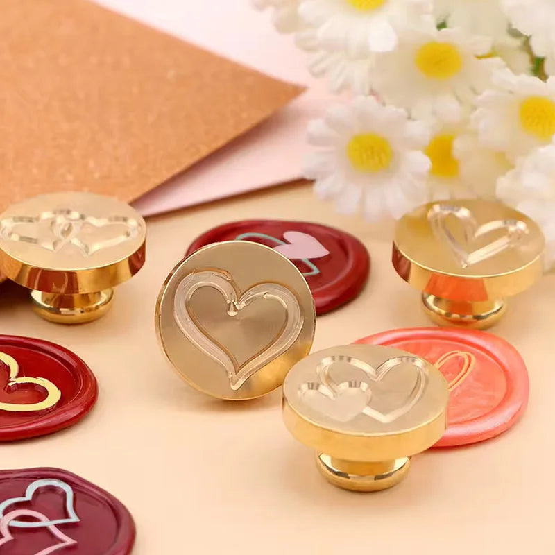 Heart Wax Seal Stamp – Vintage Brass for Wedding & Party Invites Wax Seal Stamp Babs