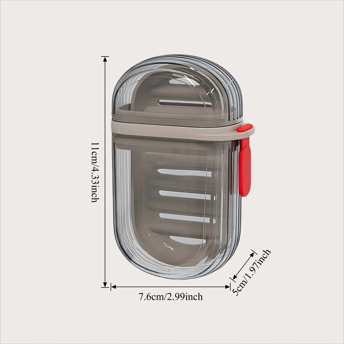 Travel Soap Box with Drainage – Leakproof Portable Soap Case Travel Soap Box Babs Gray 1 PC