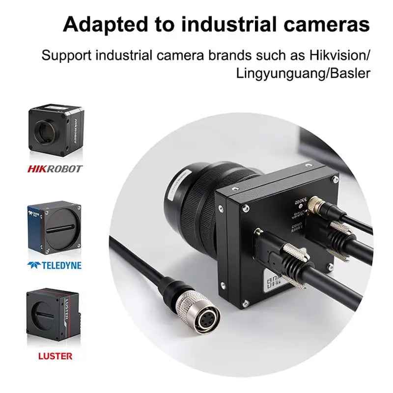 HR10A-7P-6S 6-Pin Industrial Camera I/O Trigger Cable | HUXUAN Industrial Camera Cable Babs