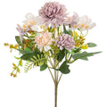 Silk Hydrangea Carnation Artificial Flowers – Wedding & Home Artificial Silk Flowers Babs PURPLE 2 pcs