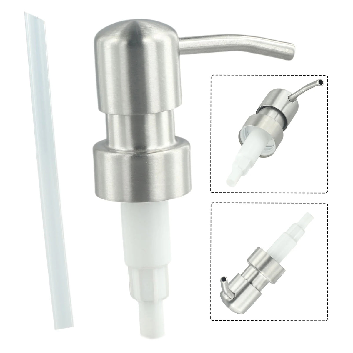 Stainless Steel Soap & Lotion Pump Dispenser Head | 28/400 Soap Pump Dispenser Babs