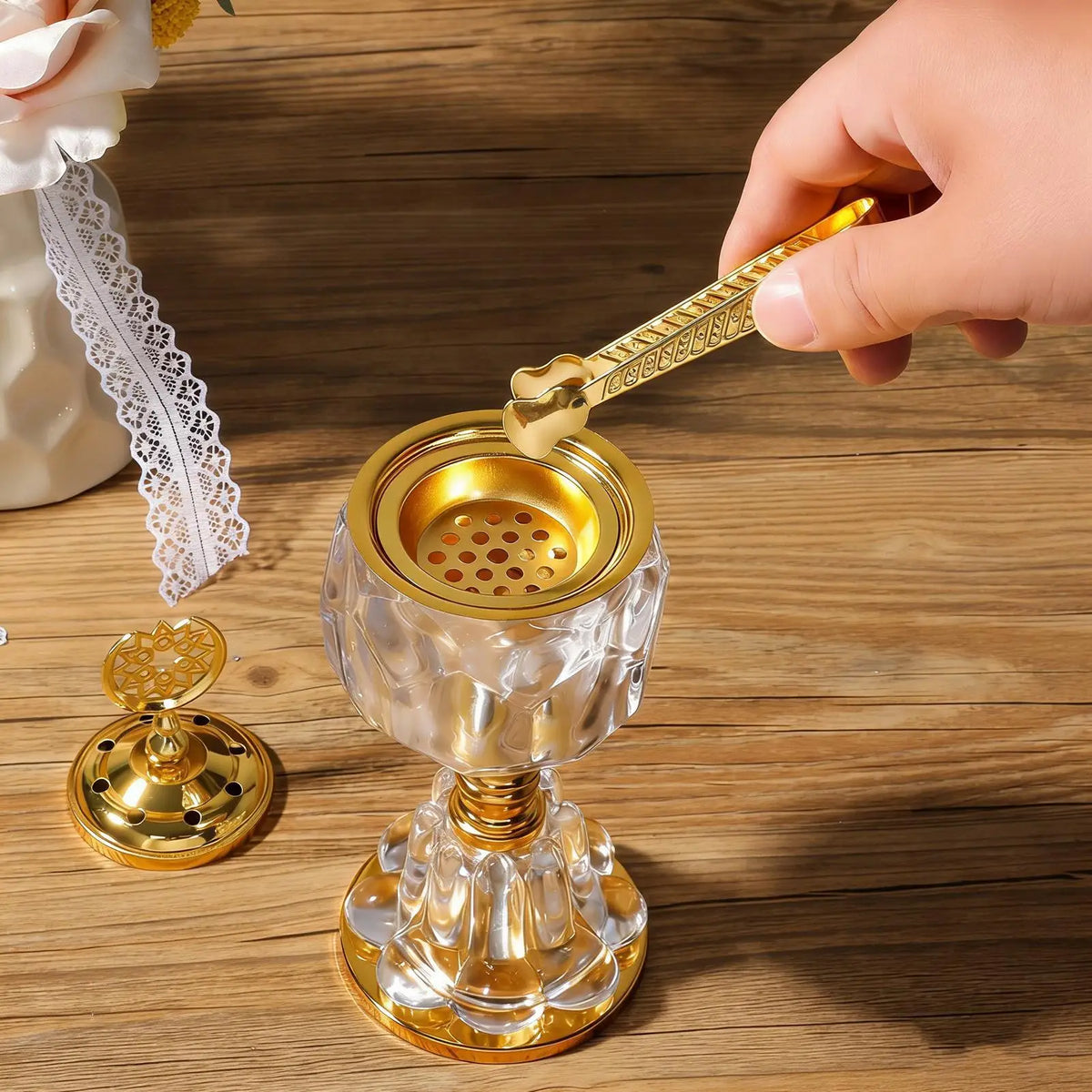 Stainless Steel Incense Tongs – Non-Slip Multifunction Clamp Incense Tongs Babs