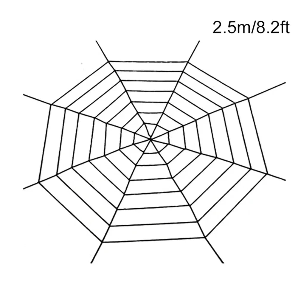 Giant Stretchy Halloween Spider Web Decoration – Black & White Halloween Cobweb Decoration Babs 2.5m black