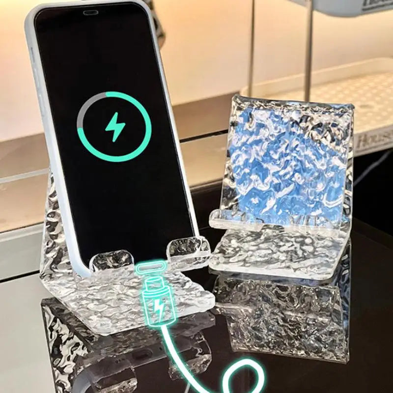 Acrylic Wave Phone & Tablet Stand | Minimalist Desktop Holder Phone & Tablet Stand Babs