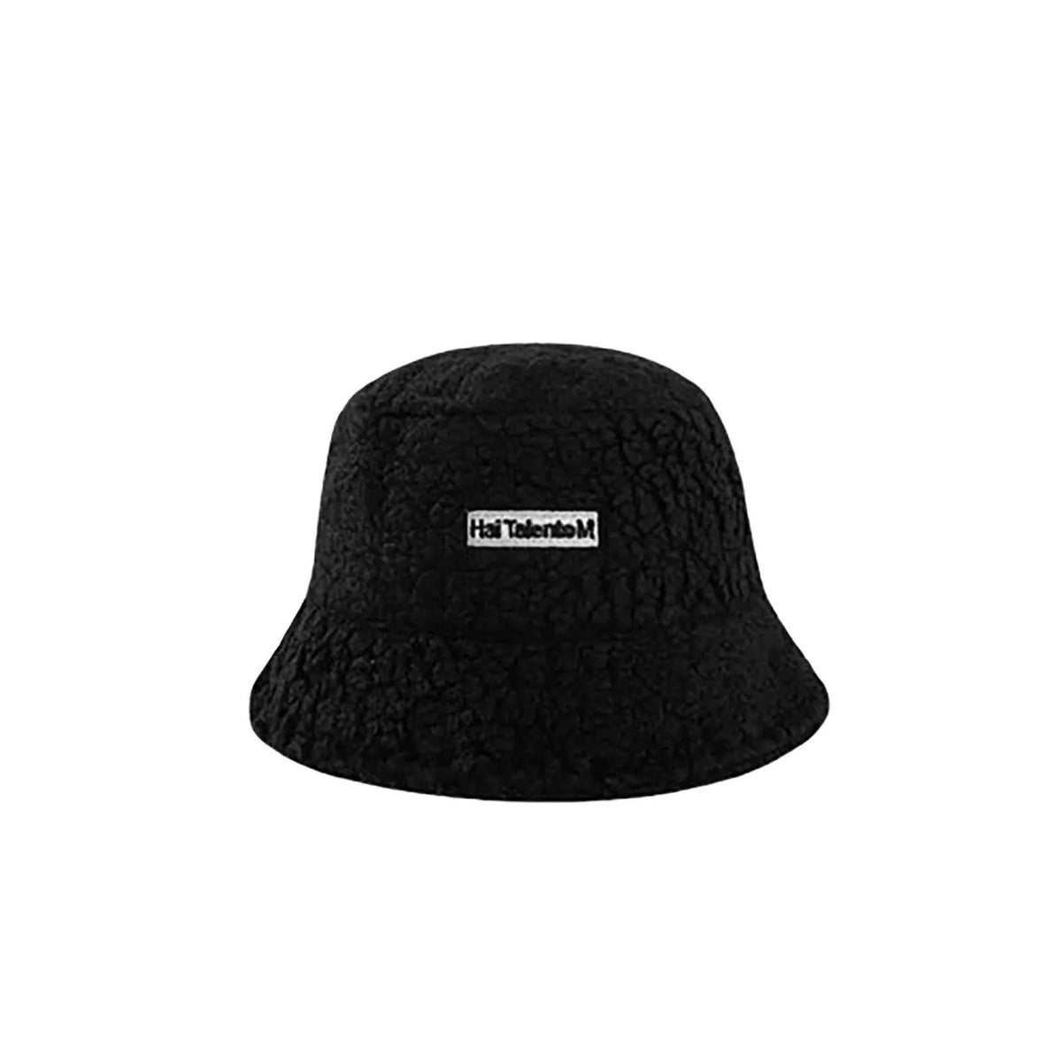 Women's Winter Lamb Fleece Bucket Hat – Warm Windproof Cap Winter Bucket Hat Babs Black