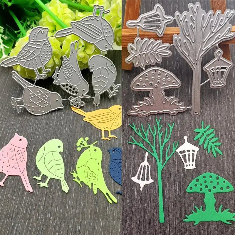 2PC Bird & Birdcage Metal Dies – DIY Scrapbook Card Making Craft Metal Dies Babs