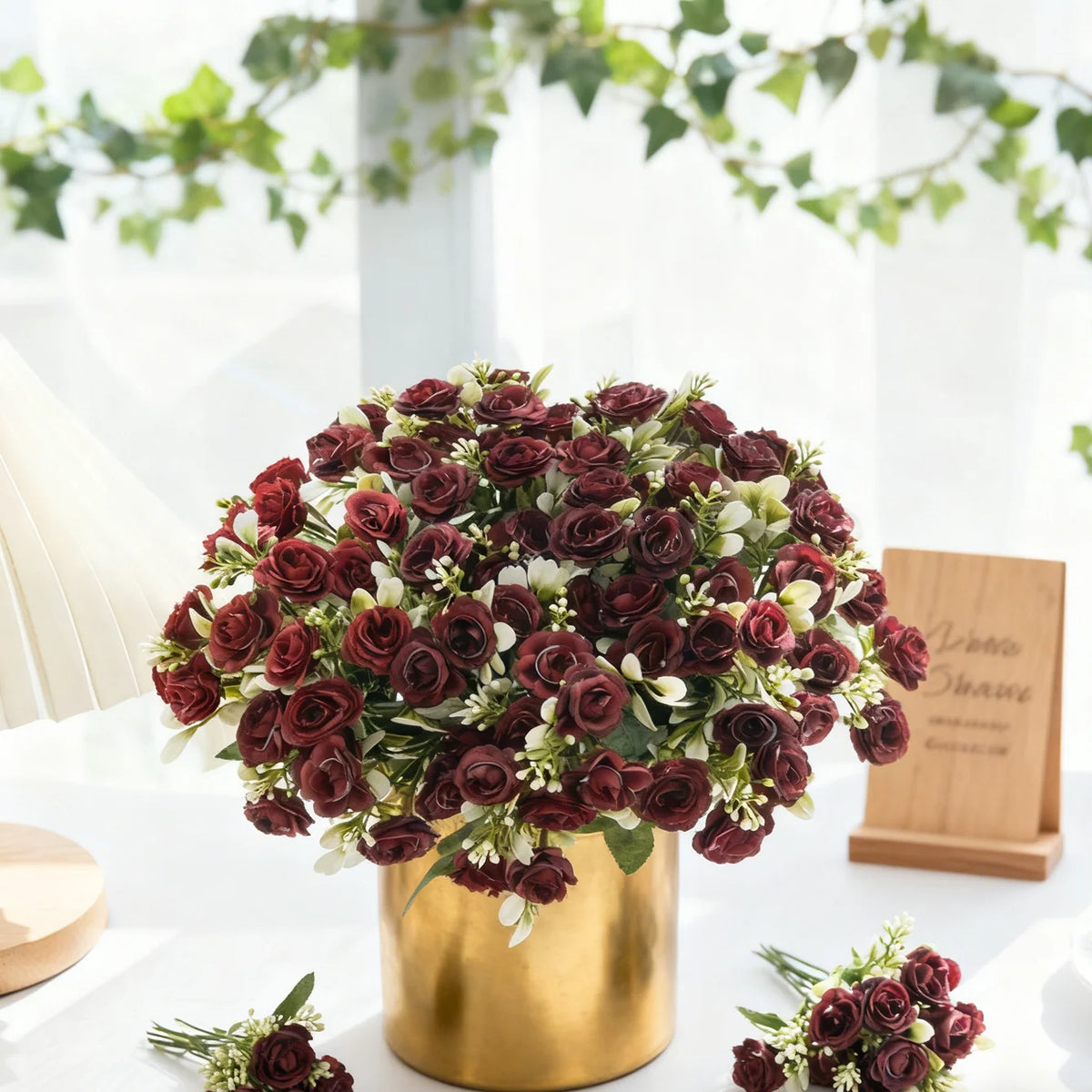 Multi-Head Silk Roses Artificial Flowers – Wedding & Home Décor Artificial Silk Flowers Babs