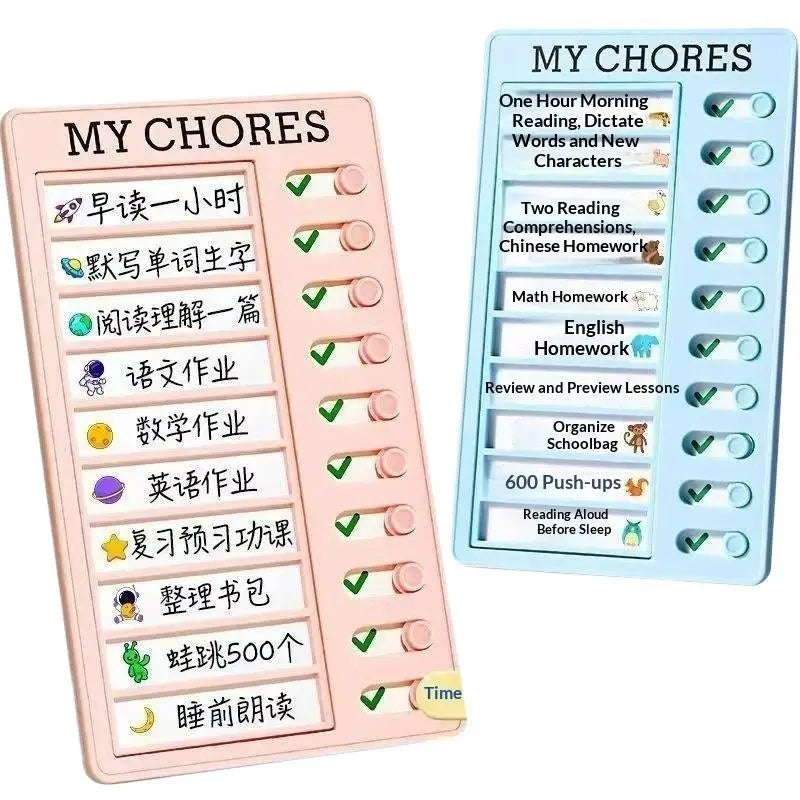 Sliding Chore Chart & To-Do Memo Sheets for Kids & Adults Chore Chart Planner Babs