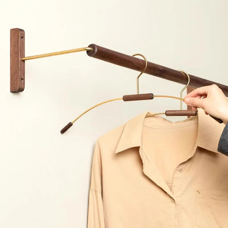 Solid Wood Wall Mounted Coat Rack – Walnut & Rosewood Hanger Wall Mounted Coat Rack Babs