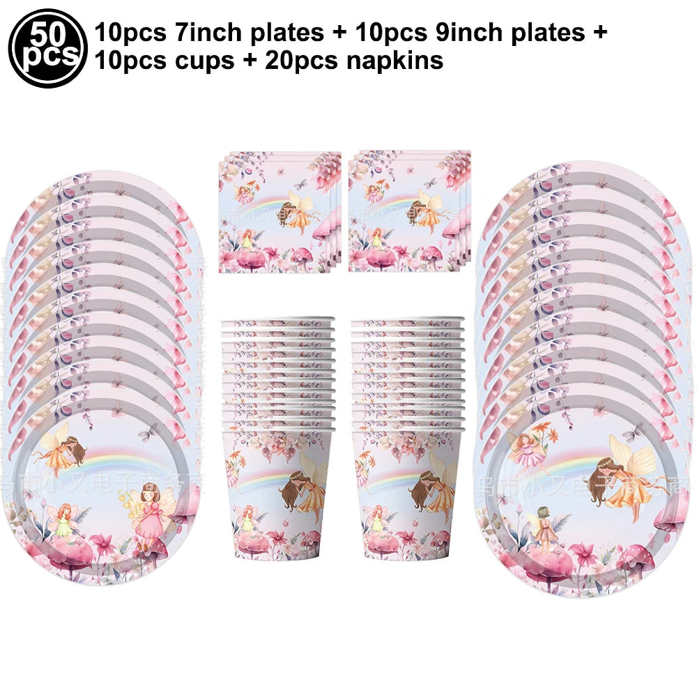 Fairy Party Supplies – Enchanted Garden Disposable Tableware Disposable Party Tableware Babs Orange