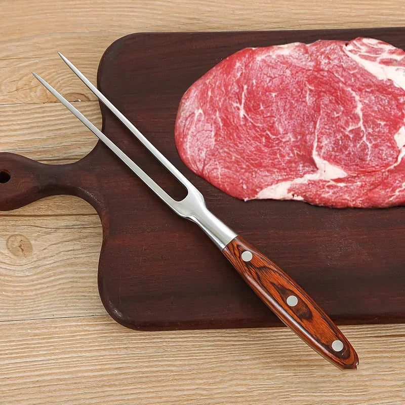 Stainless Steel BBQ Fork | Portable Outdoor Grill Tool BBQ Grill Fork Babs