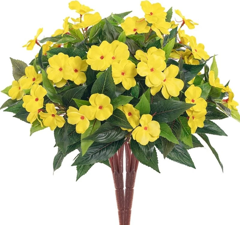 Silk Rose Artificial Flower Bouquet – Wedding & Home Décor Artificial Flower Bouquet Babs YELLOW L