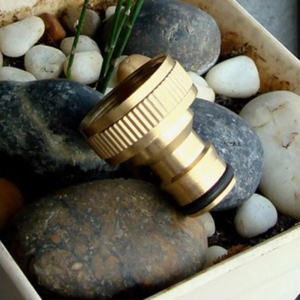 3/4" Solid Brass Tap Adaptor – Garden Hose Quick Connector Brass Hose Connector Babs