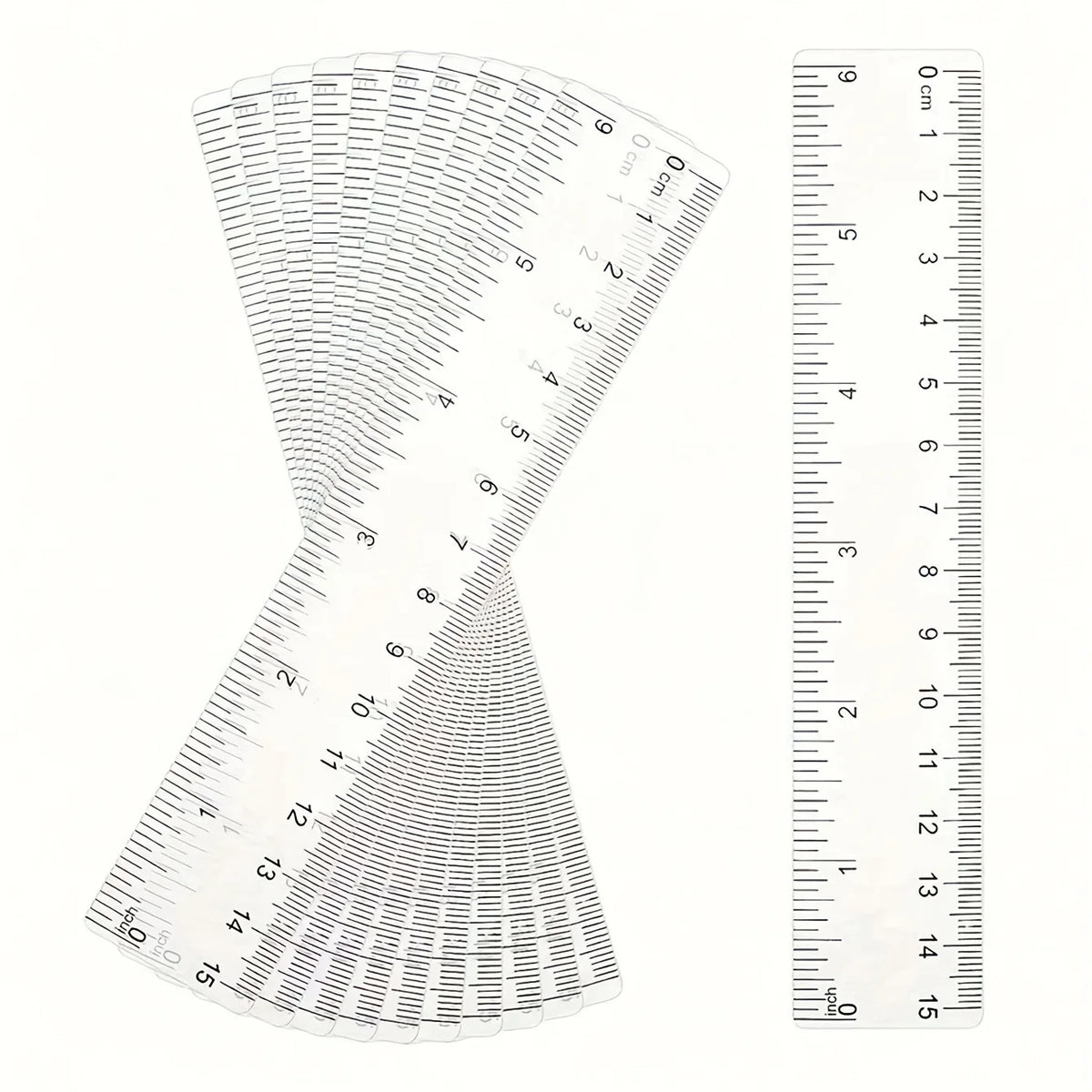 10-Pack Clear Plastic Straight Rulers – School & Office Supply Plastic Straight Ruler Babs