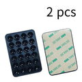 Silicone Suction Cup Phone Holder 24-Pack – Reusable Universal Phone Suction Mount Babs Black 2 pcs