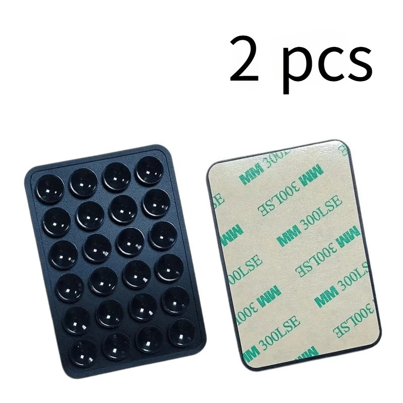 Silicone Suction Cup Phone Holder 24-Pack – Reusable Universal Phone Suction Mount Babs Black 2 pcs