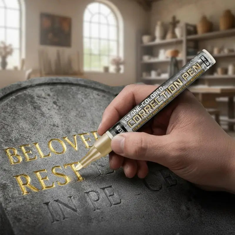Tombstone Marker Pen – Waterproof Fade-Resistant Stone Restoration Stone Paint Marker Babs